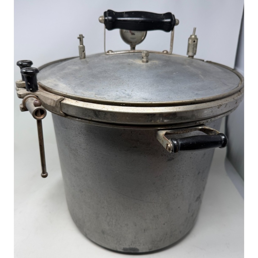 Antique 1930s Sears Kook-Kwick 10-20 Pressure Canner Cooker Manual Rack